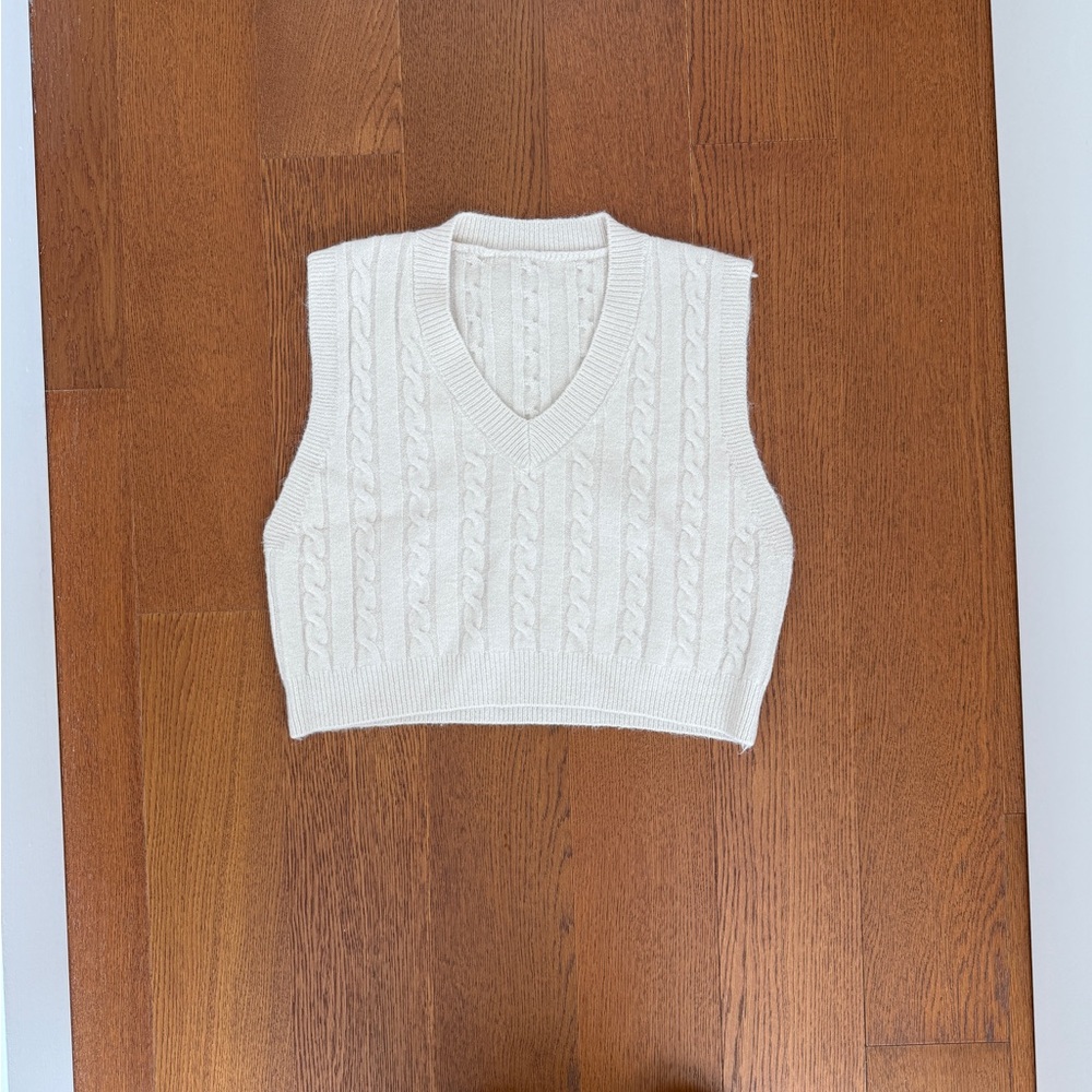 Cable Knit Sweater Vest